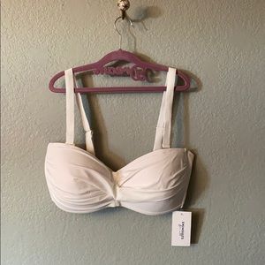 Swim suits for all white bikini top bandeau top